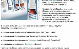 Назальные капли в нос: список 16 лучших сосудосуживающих препаратов