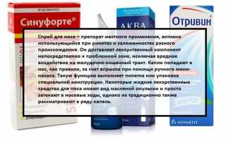 10 спреев от заложенности носа: список лучших препаратов без привыкания