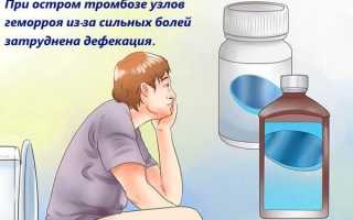 Тромбоз узла при наружном геморрое